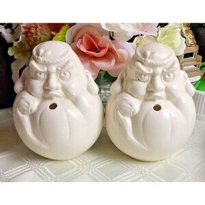 Benihana Tokyo Seated Buddha Pair Ceramic Tiki Mugs